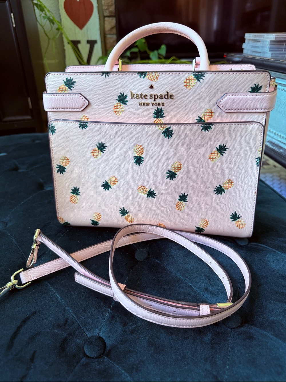 Kate Spade Pink Pineapple-print Satchel - Picture 13 of 15